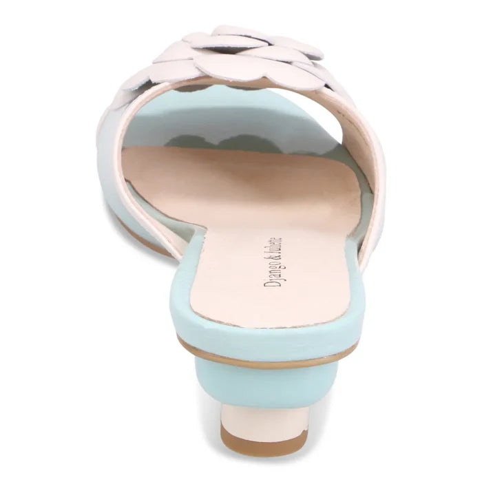 Django & Juliette VEVINA Heeled Mule in Baby Blue