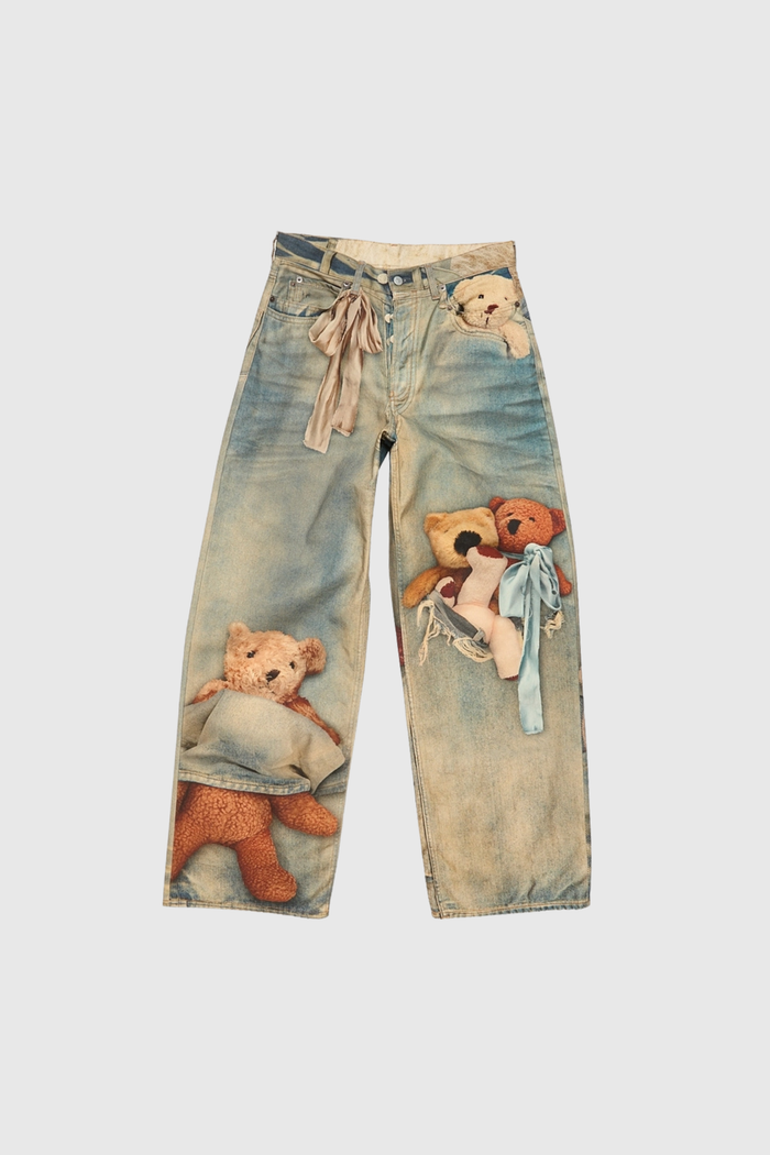 Dmitar Print Barrel Jeans