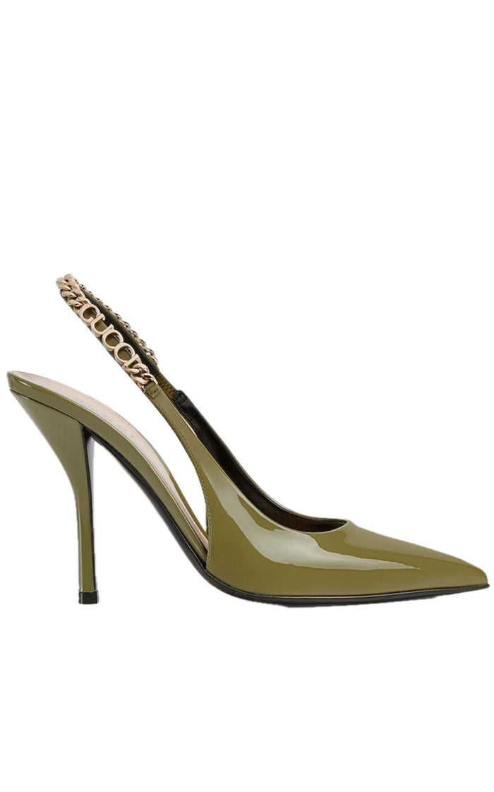 Gucci double strap leather sandals with Double G hardware