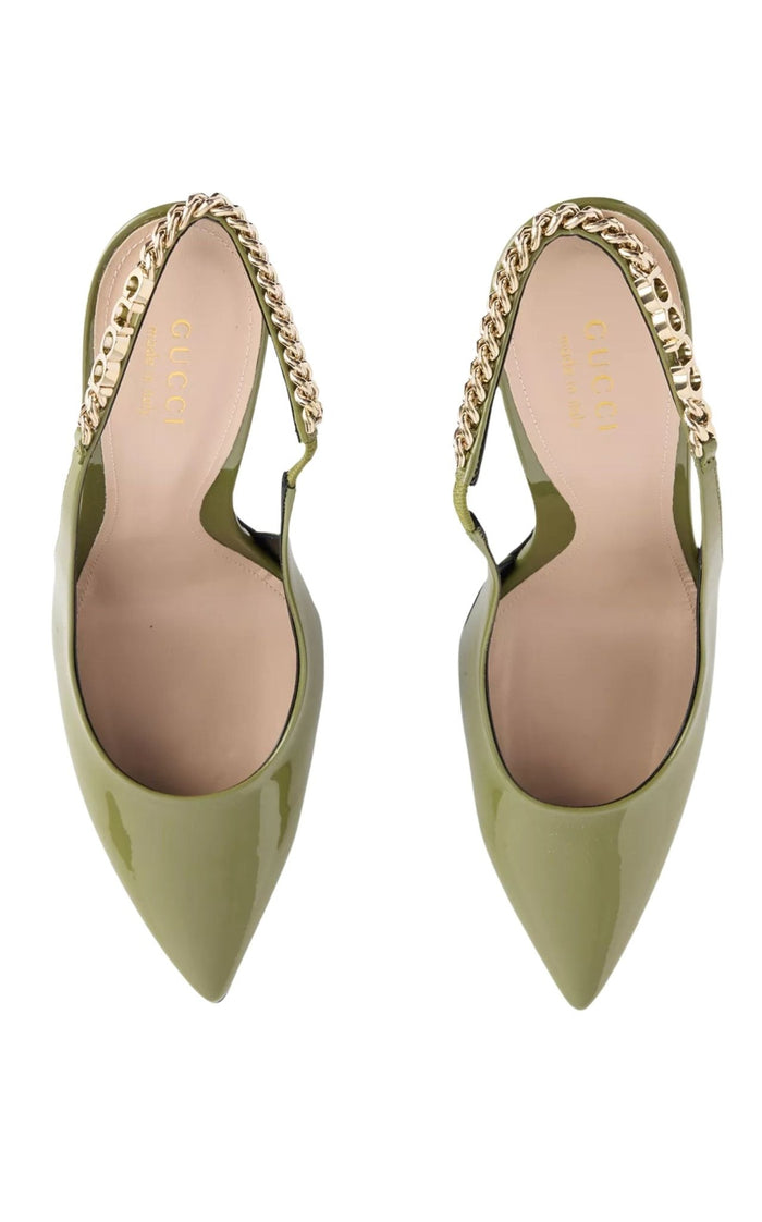 Gucci double strap leather sandals with Double G hardware
