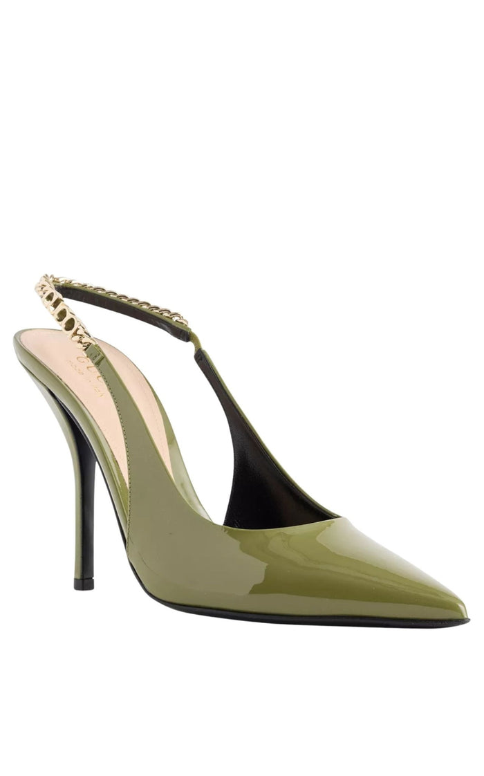 Gucci double strap leather sandals with Double G hardware