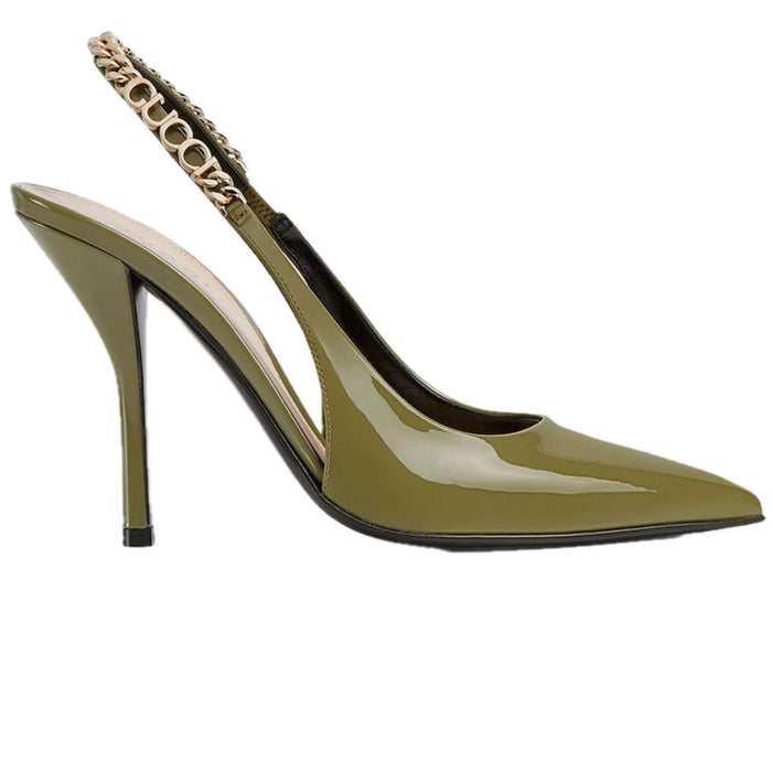Gucci double strap leather sandals with Double G hardware