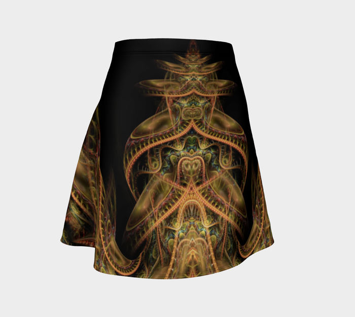 Dragon's Lair High Waist Flare Skirt