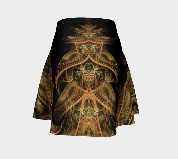 Dragon's Lair High Waist Flare Skirt