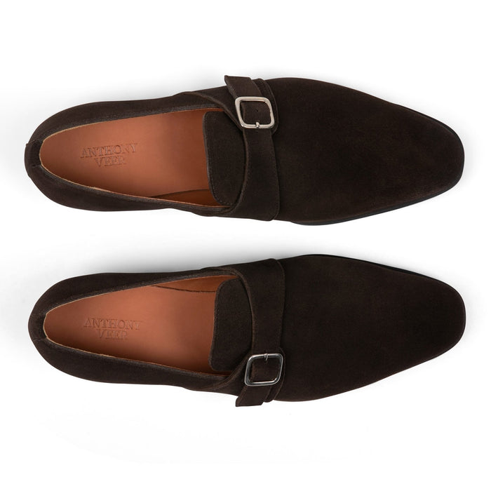 Dunhill Single Monk // Tobacco Velvet Brown Suede - SARTORO