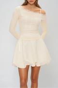 Eini One Shoulder Lace Top In Butter Yellow