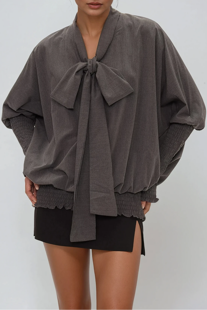 Eirian Tie Up Balloon Sleeve Shirt