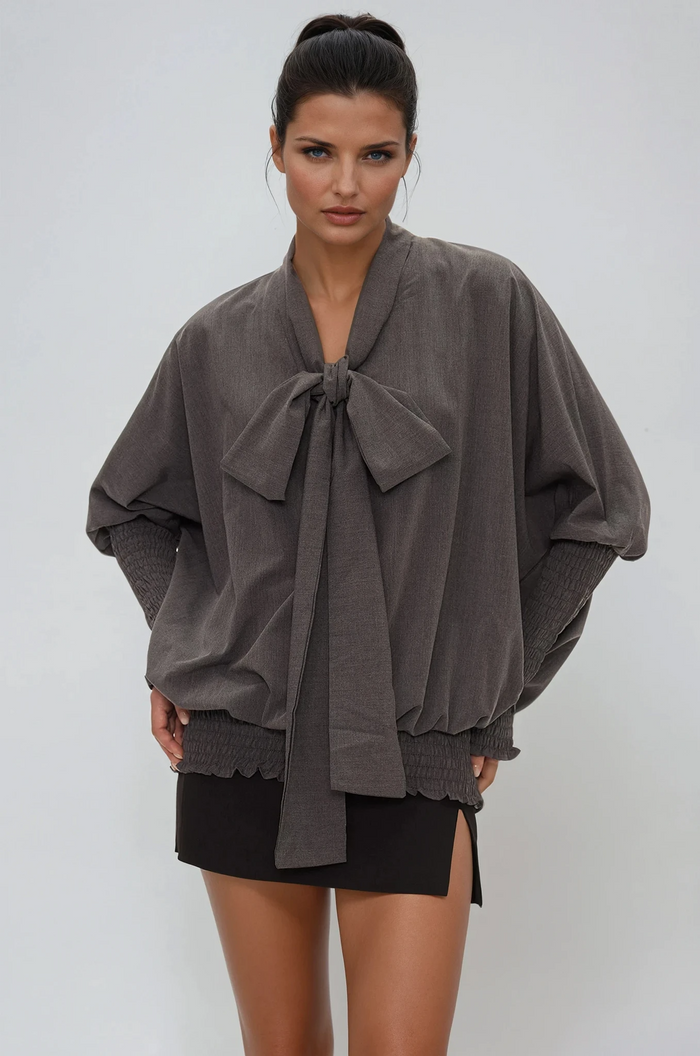 Eirian Tie Up Balloon Sleeve Shirt