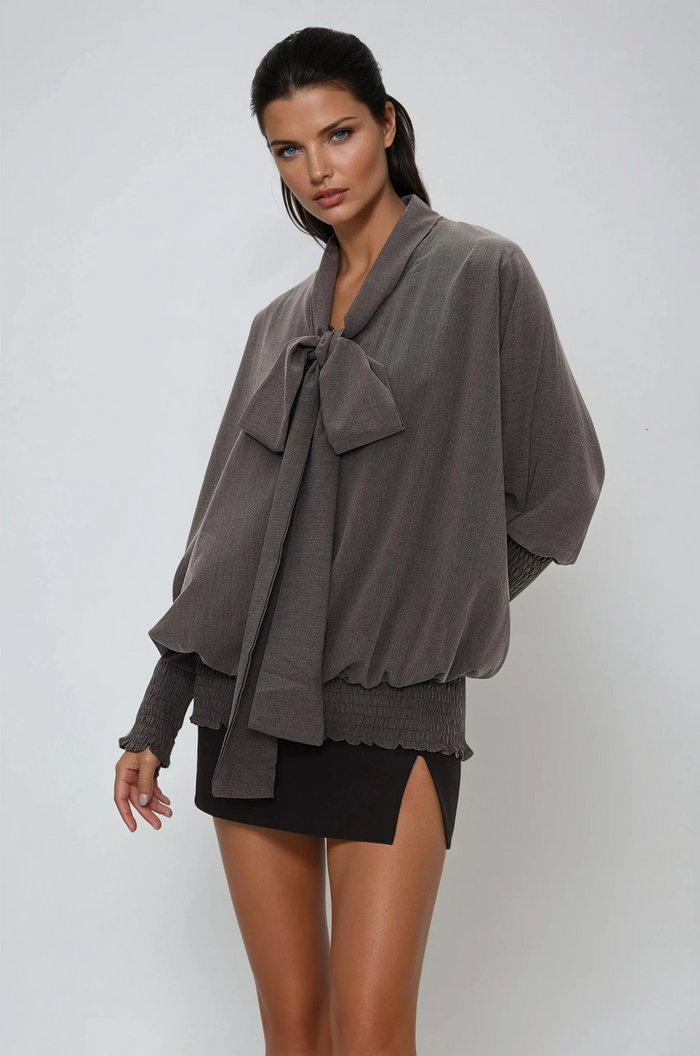Eirian Tie Up Balloon Sleeve Shirt