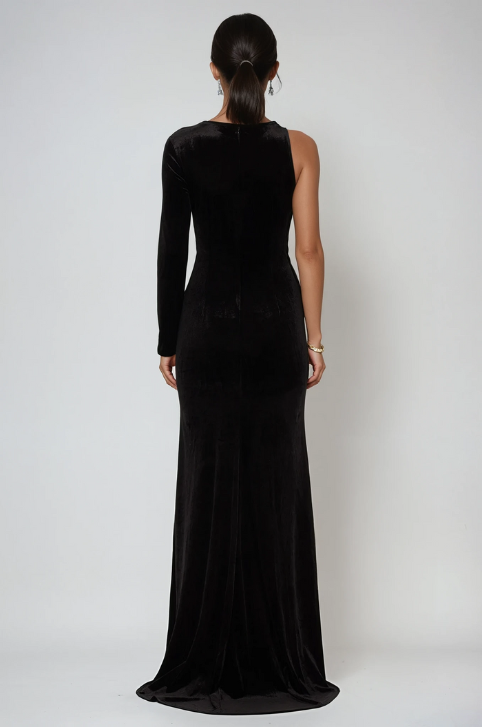 Ejder Asymmetric Bow Split Maxi Dress