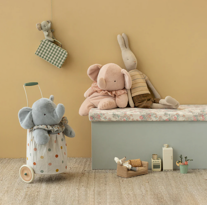 Elephant plush, big - powder