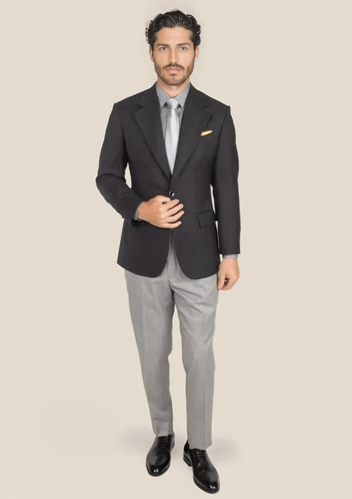 Ellis Black Pindot Jacket - SARTORO