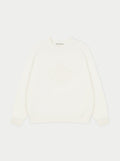 EMBLEM EMBOSSED OVERSIZED SWEATSHIRT - OFF WHITE