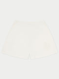 EMBLEM EMBOSSED SHORTS - OFF WHITE
