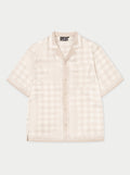 EMBLEM PRINT SHIRT - BEIGE