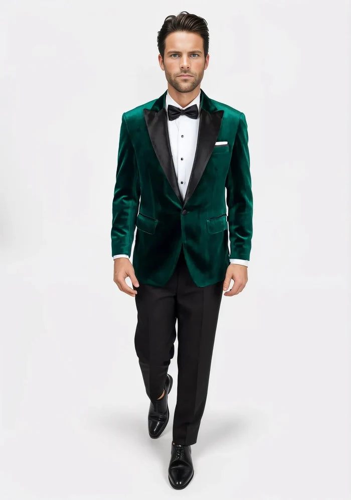 Emerald Green Velvet Tuxedo - SARTORO