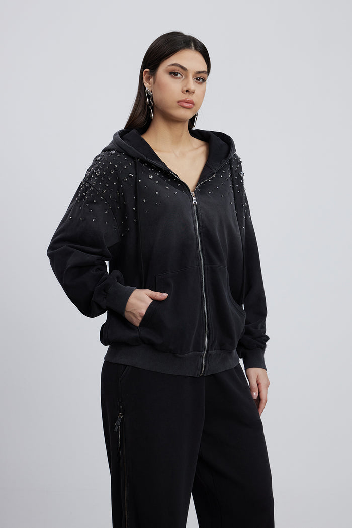 Emersyn Crystal Jacket In Black
