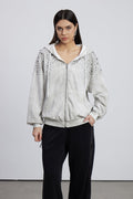 Emersyn Crystal Jacket In Grey