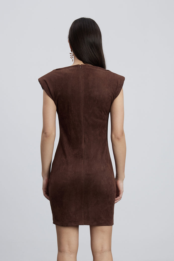 Emi Suede Sleeveless Mini Dress