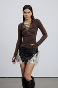 Emiko Plunge Bead Top