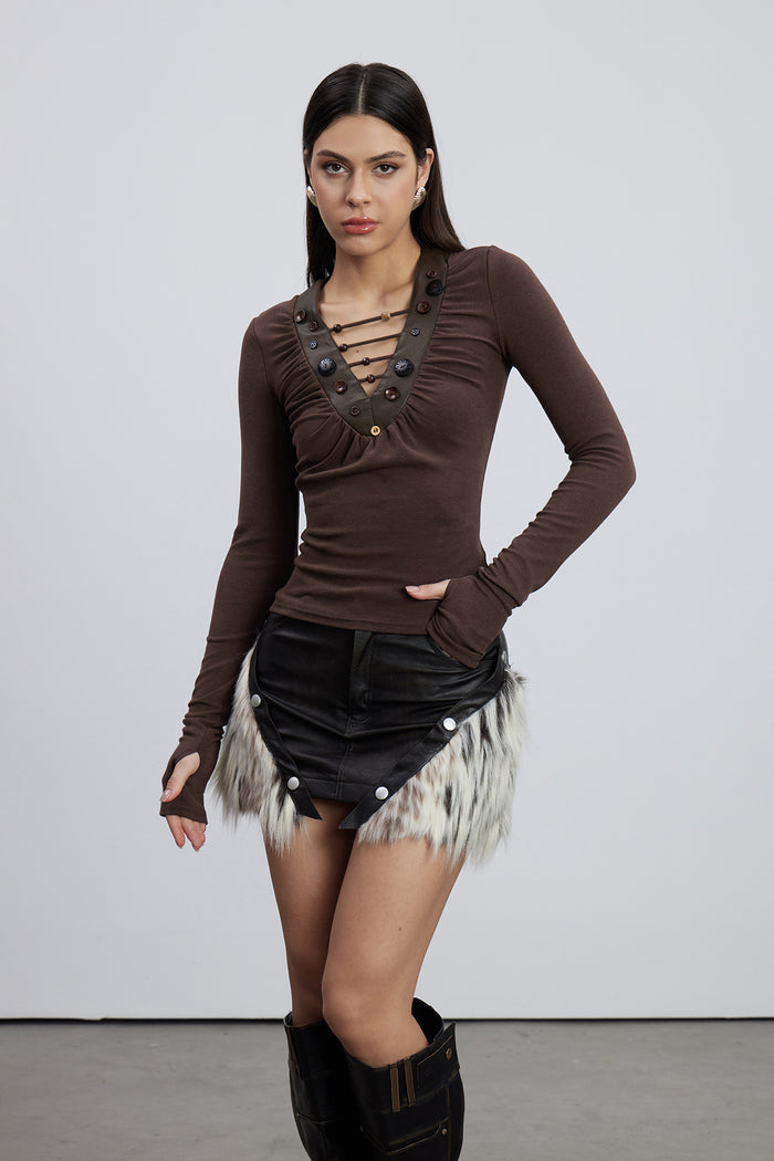 Emiko Plunge Bead Top