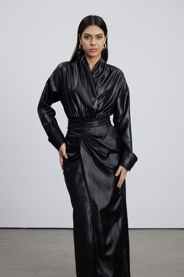 Emilie Ruch Leather Skirt Set