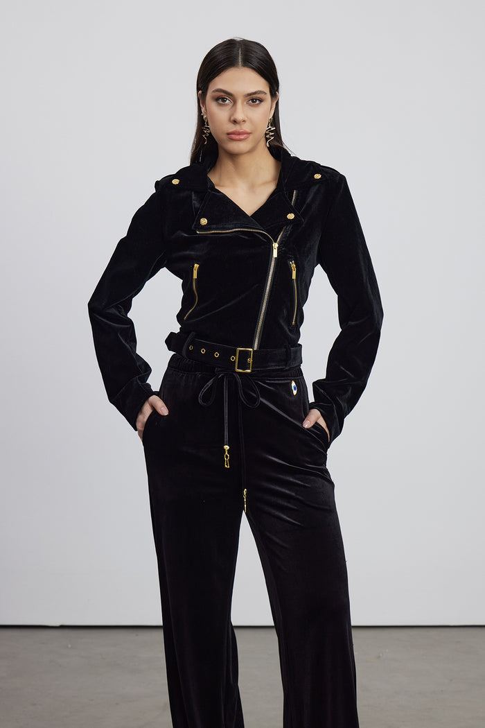 Emiliya Asymmetric Velvet Top