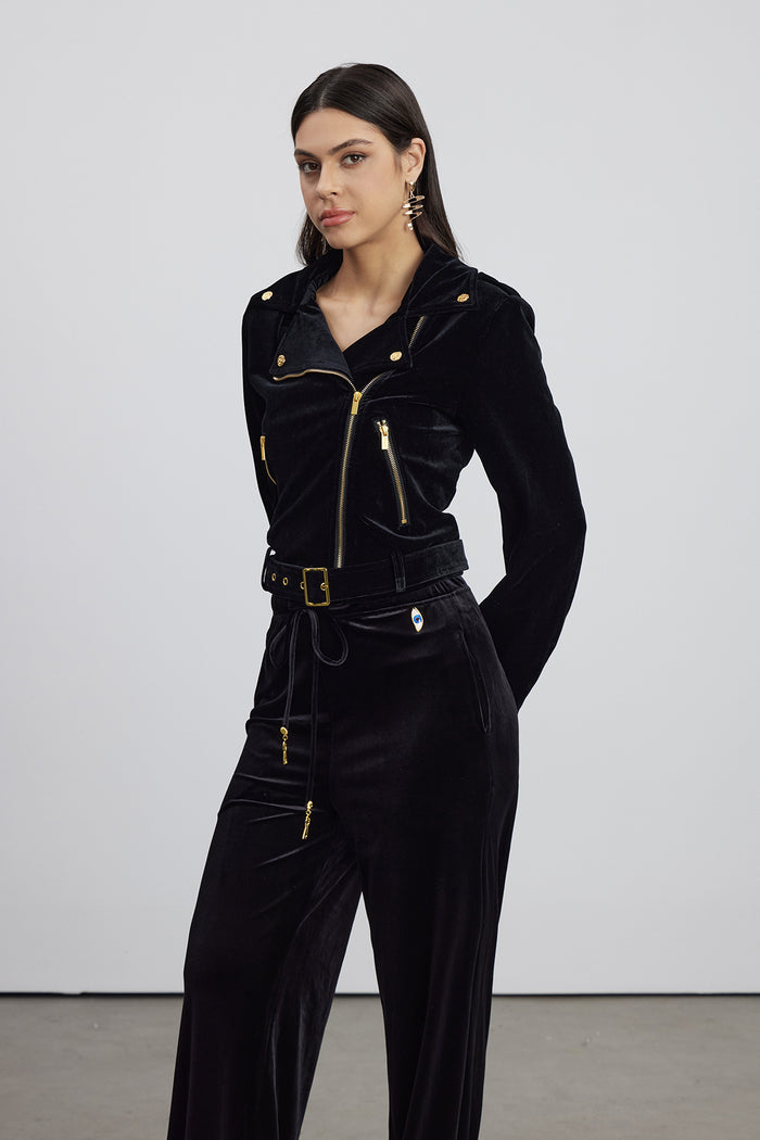 Emiliya Asymmetric Velvet Top