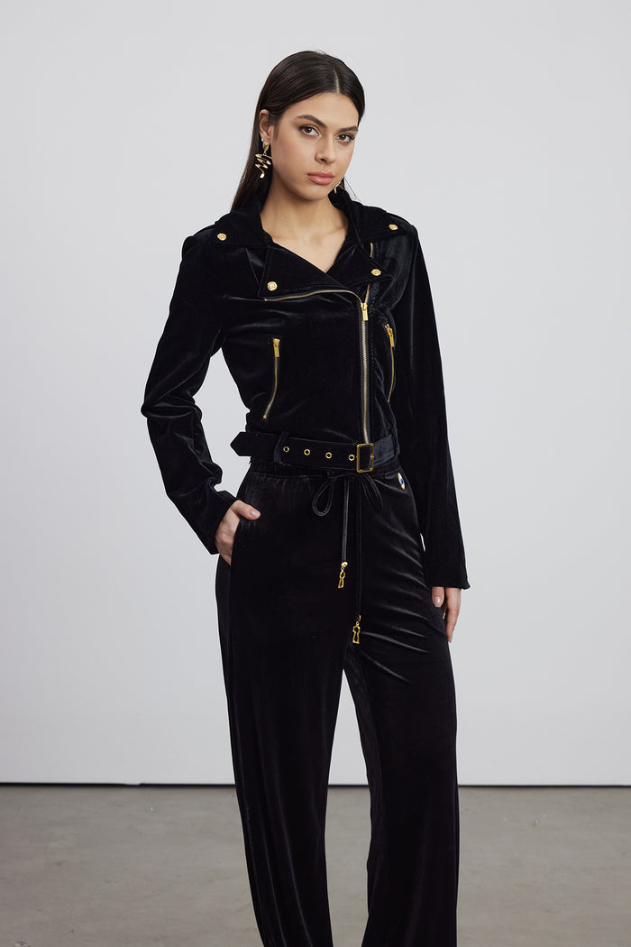 Emiliya Asymmetric Velvet Top