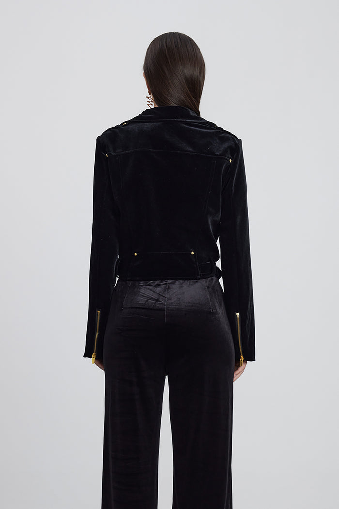 Emiliya Asymmetric Velvet Top