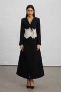Emine Embroidered Mesh Coat