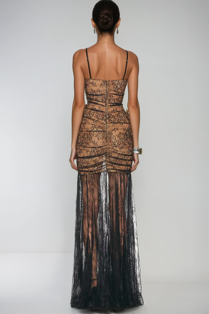 Emmie Spaghetti Lace Maxi Dress