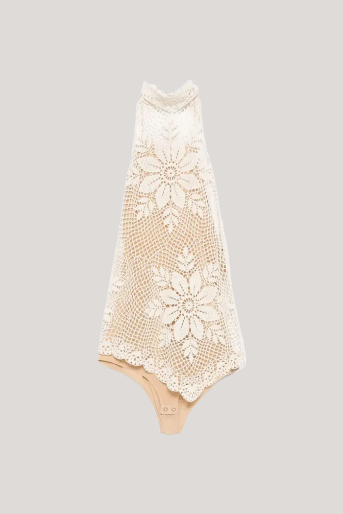 Emmylou Halter Neck Cochet Top