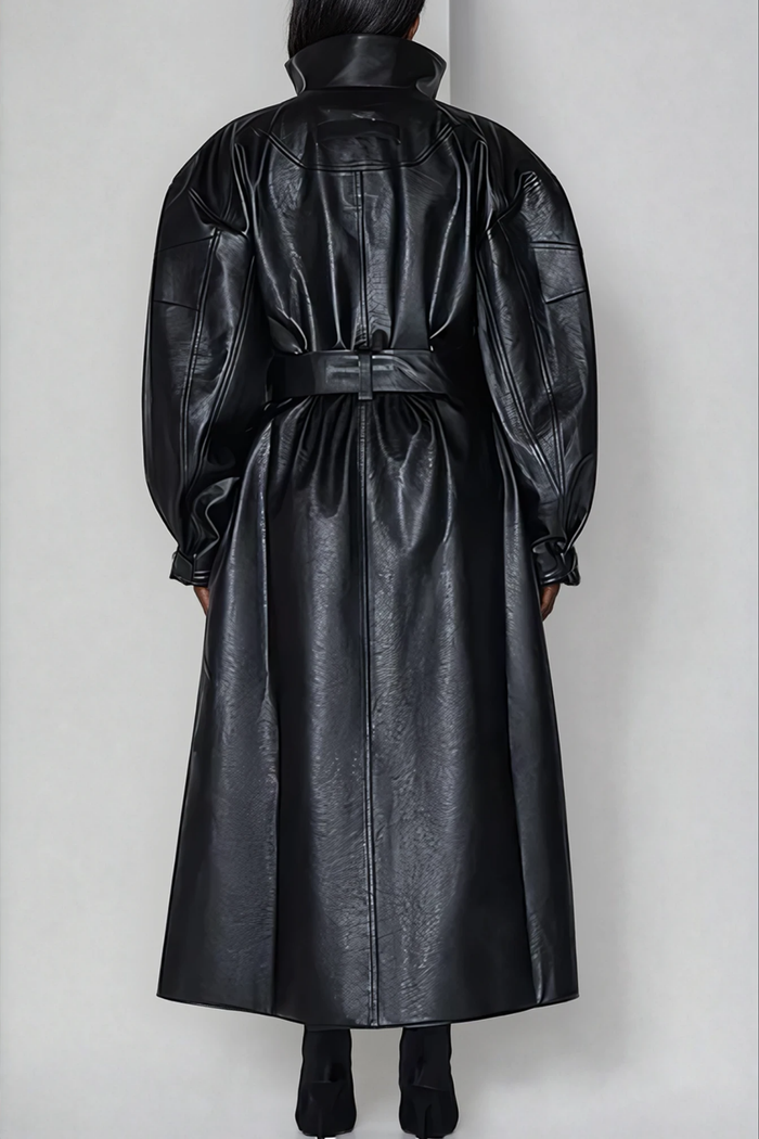 Emna Leather Coat