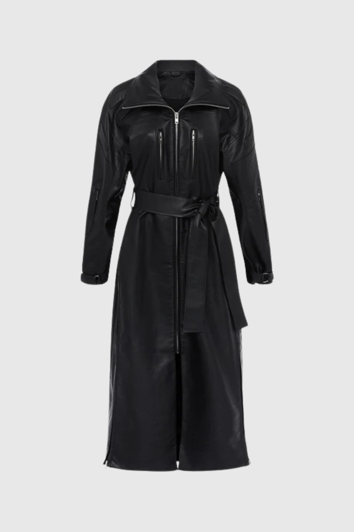 Emna Leather Coat