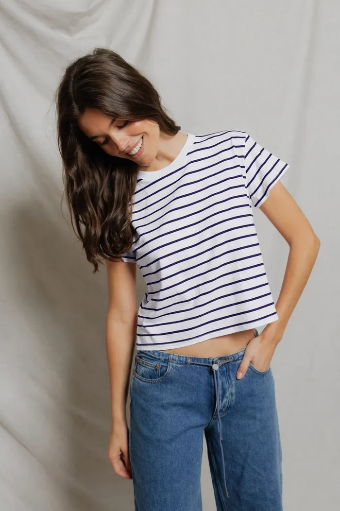 xs / violet white stripe