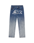 Fade Out Running Dog Double Scoop Denim Pants