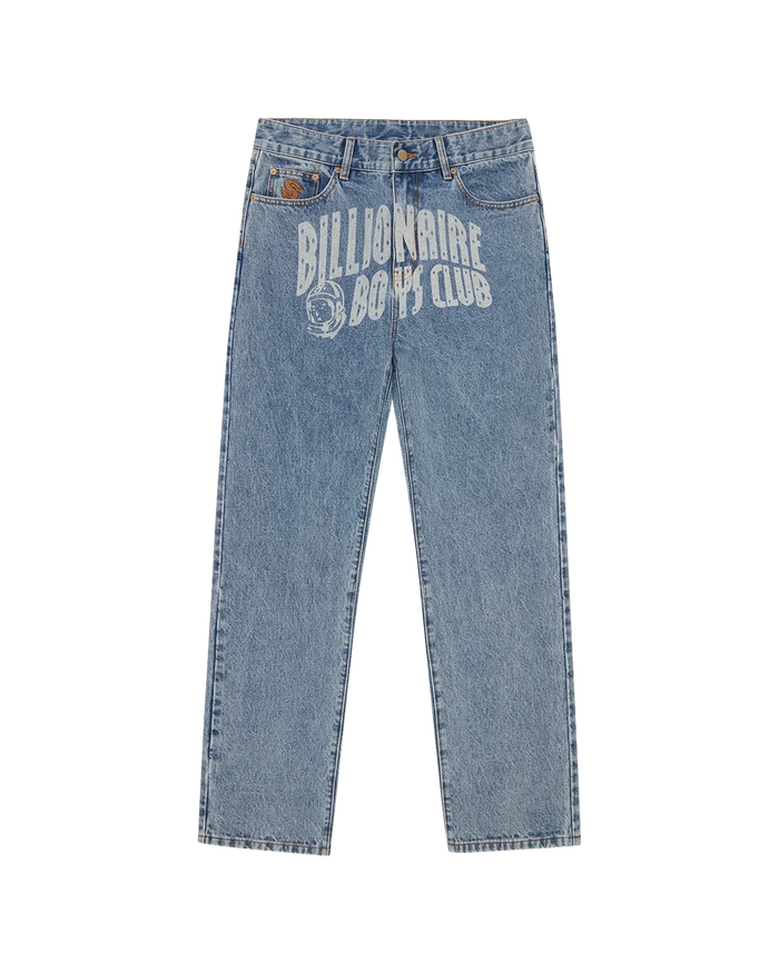 Faded Arch Logo Denim Pants