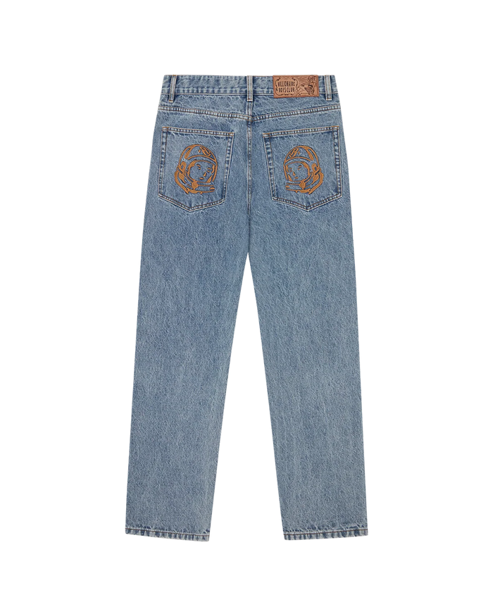 Faded Arch Logo Denim Pants