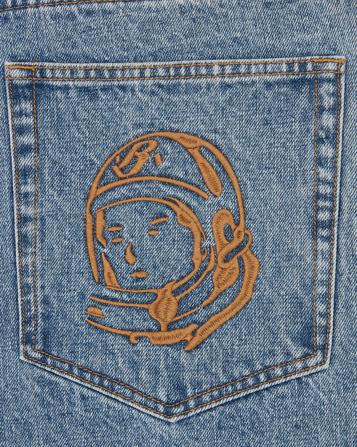Faded Arch Logo Denim Pants