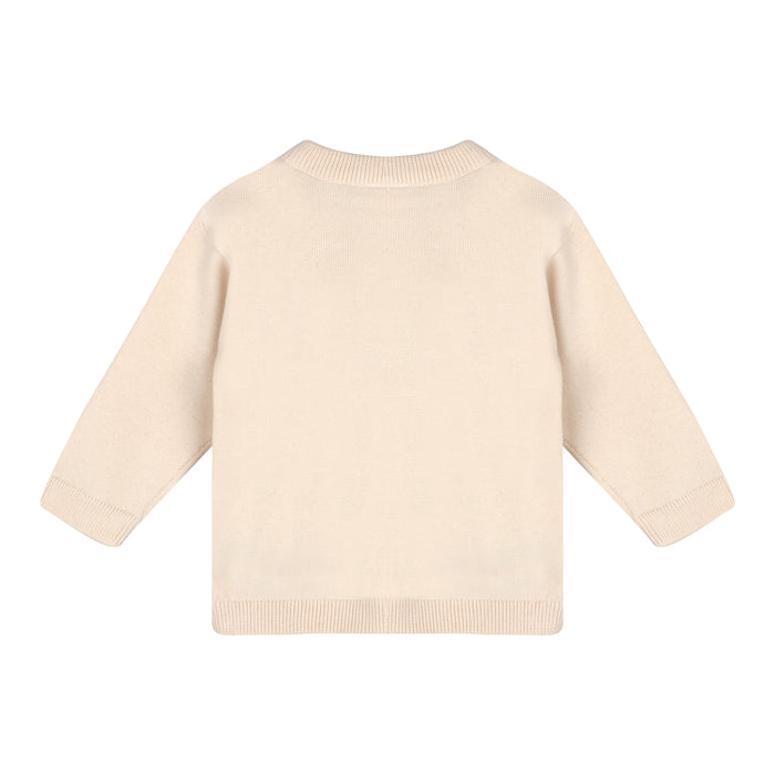 Farm Tractor Embroidered Sweater Knit Baby Pullover (Organic Cotton)