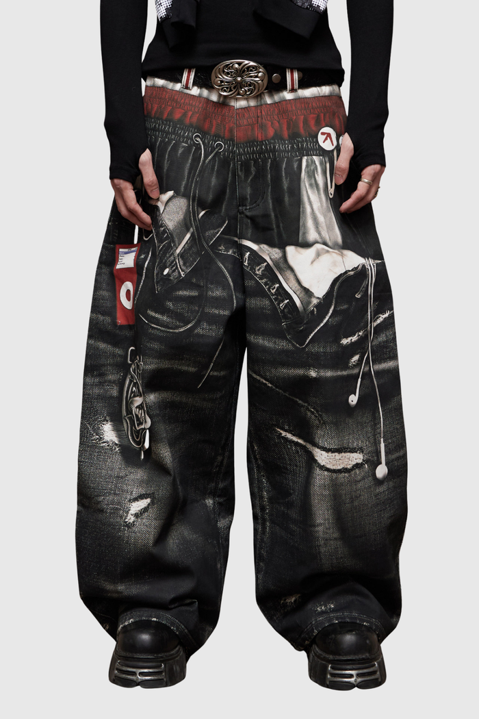 Farrux Print Baggy Jeans