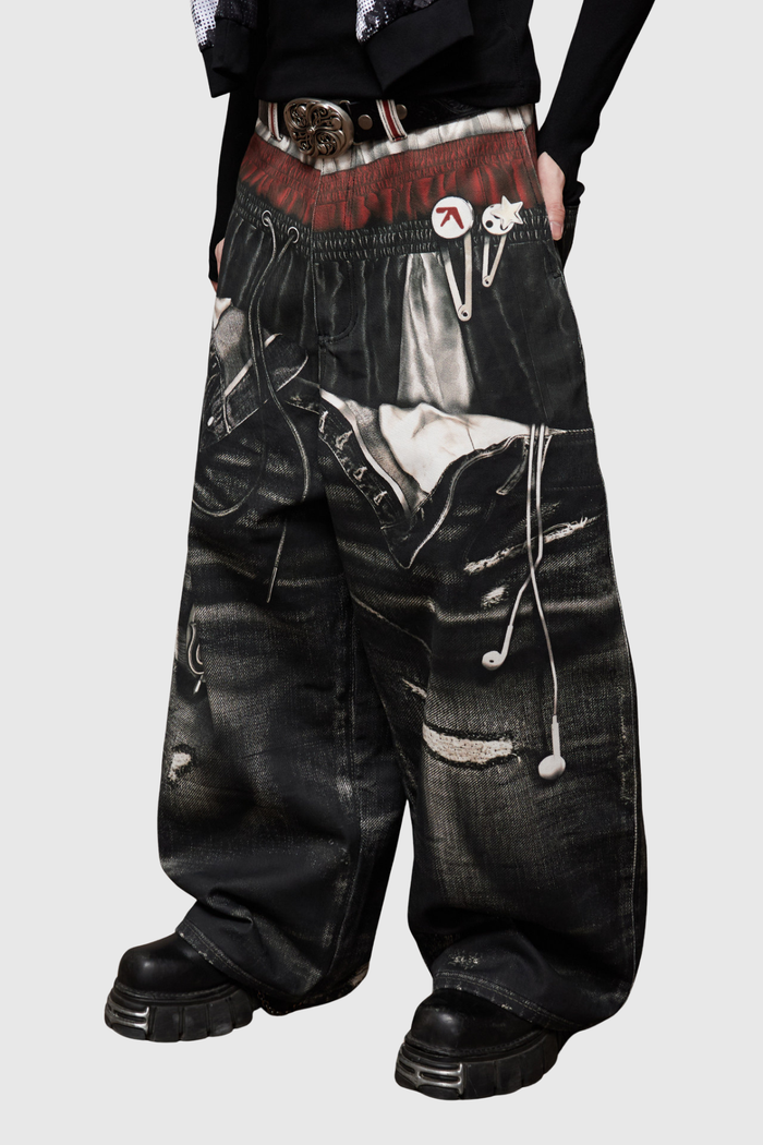 Farrux Print Baggy Jeans