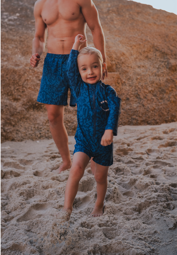 Father & Kid Splash Blue