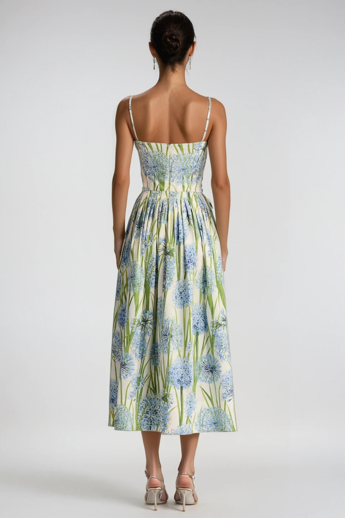 Fatime Spaghetti Flower Maxi Dress