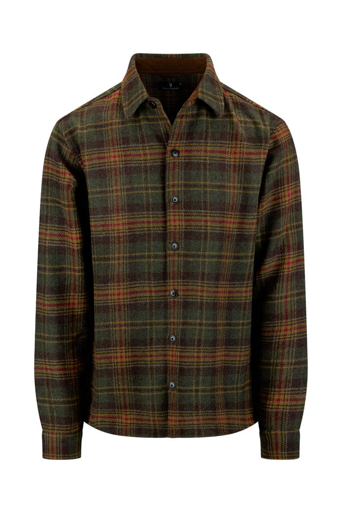Urban Pioneers Male Felix LS Shirt SHIRT DARK OLIVE CHECK
