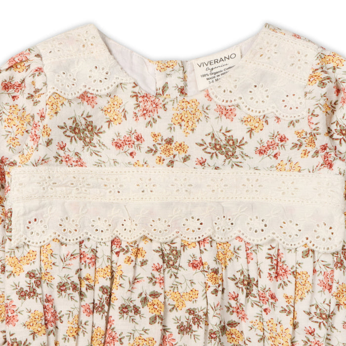 Florecita Floral Baby Romper & Headband Set (Organic Cotton)