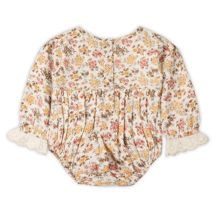Florecita Floral Baby Romper & Headband Set (Organic Cotton)