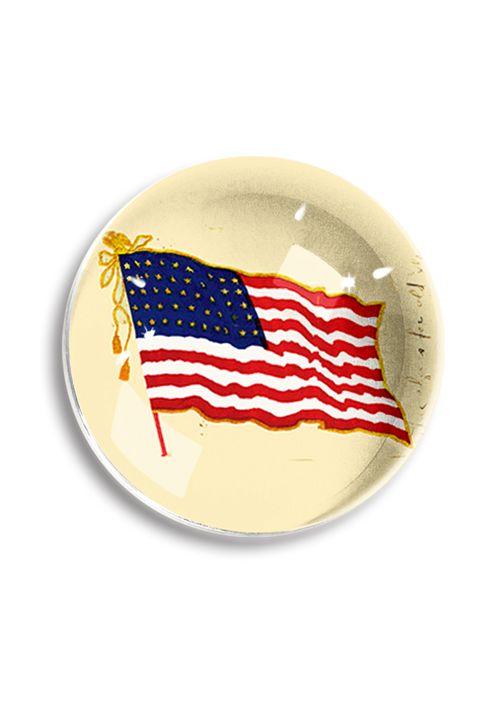 Flying American Flag Crystal Dome Paperweight - Ben's Garden
