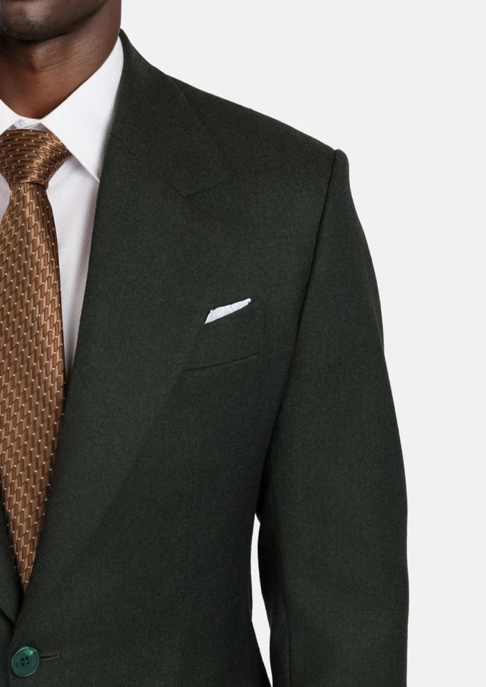 Forest Green Flannel Ellis Jacket - SARTORO